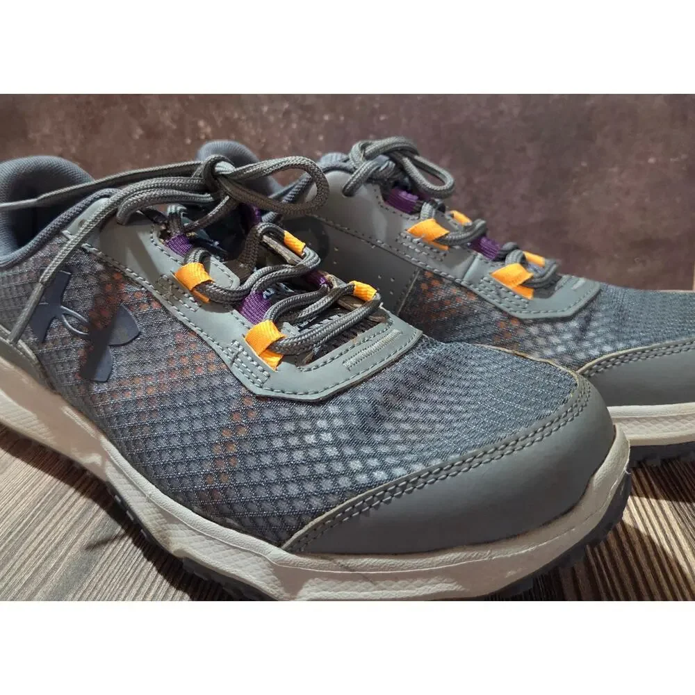 Under Armour Women's Running Shoes Gray Orange Size 8.5 Athletic Sneakers